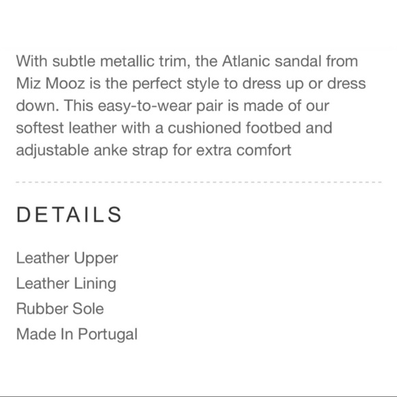 NIB Miz Mooz Atlantic Ankle Strap Flat Sandal 8 - Picture 3 of 13